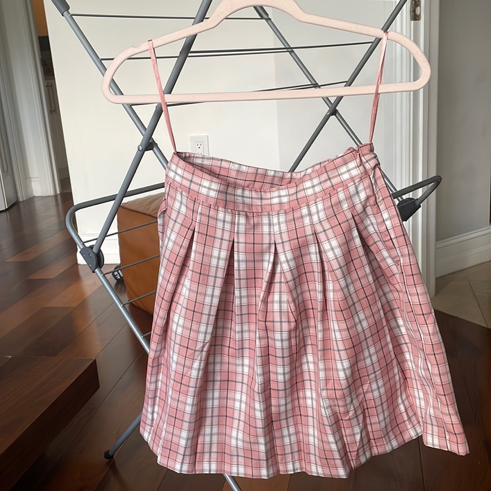 Pink and White Skirt